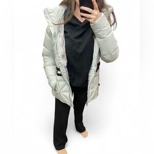 The North Face Light Gray Puffer Jacket